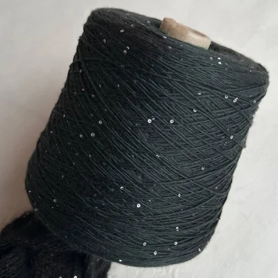 Бобина Cashmere Shine by Loro Piana (97% кашемир, 3% пайетки), 320 м. (81877, Хвоя)