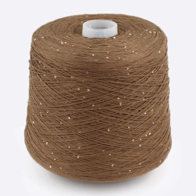 Бобина Pima Sequins (92% хлопок, 8% пайетки) (3068 7445, Хаки 450 м)