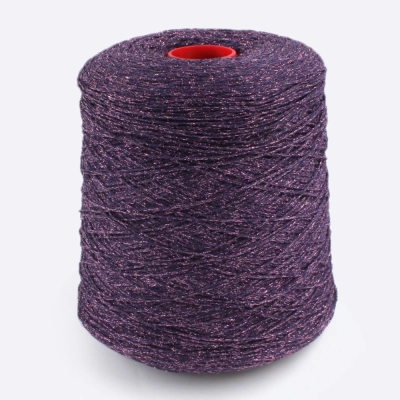 Бобина вискоза Minerva (80% вискоза, 20% люрекс), 380 м. (2581 8004, Сливовица)