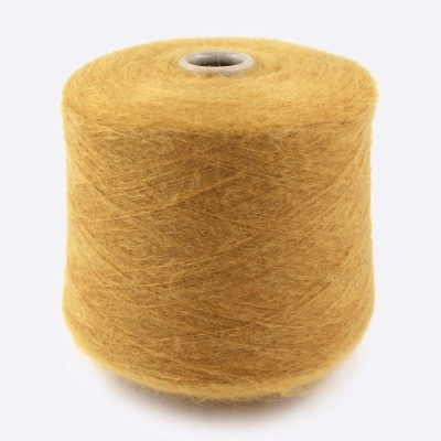 Бобина мохер LOVE ❤ MOHAIR 1/10 (70% кидмохер, 30% нейлон), 1000 м. (7030, Горчичный)