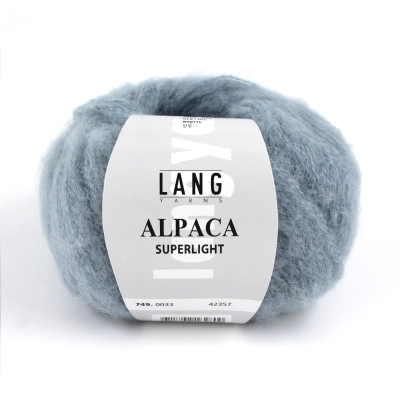 Пряжа Lang Yarns Alpaca Superlight (0033, Пыльное небо)