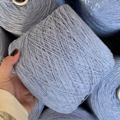 Бобина Bourrette Royalsilk (100% буретный шелк), 370 м. (TN 016, Выбеленный голубой)