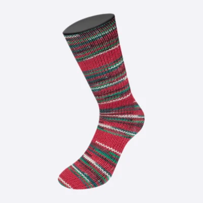 Пряжа Lana Grossa 4-х нитка Meilenweit 100 Merino Christmas (6801)
