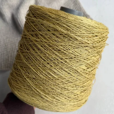 Бобина Servisi Seta ШЕЛКОВАЯ КОНОПЛЯ (100% конопля), 400 м (Горчица, 400 м., Mustard)