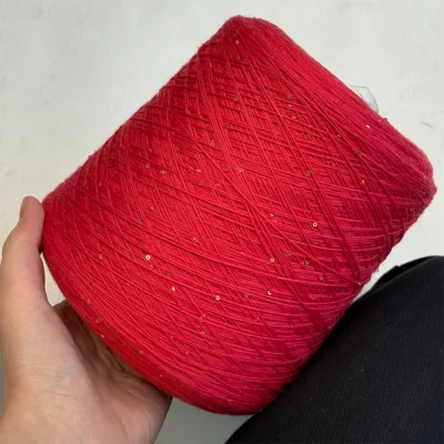 Бобина Aharmonia (90% меринос, 5% хлопок, 5% пайетки), 600 м. (2308, Морошка)