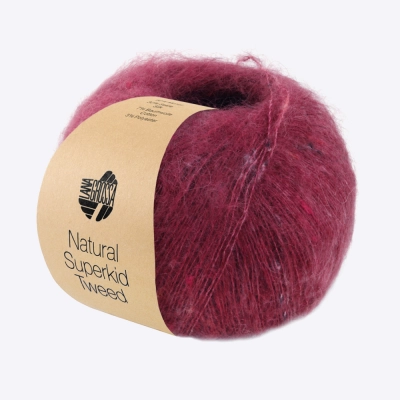 Пряжа Lana Grossa Natural Superkid Tweed (63732, 612 Брусника)