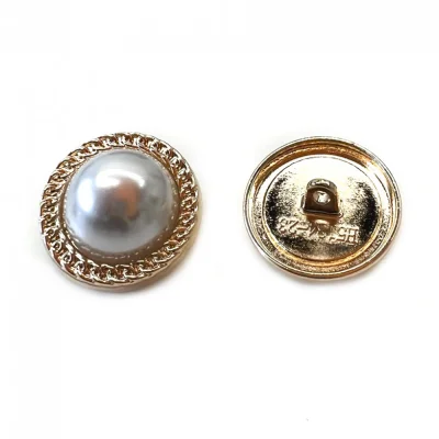 Пуговица CHANEL SS металл на ножке Водоворот 23 мм (Золото)