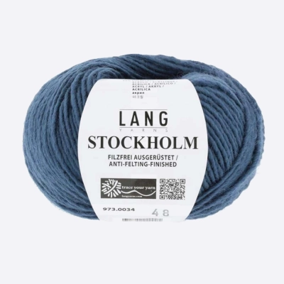 Пряжа Lang Yarns Stockholm (34, Джинсовый Чача)
