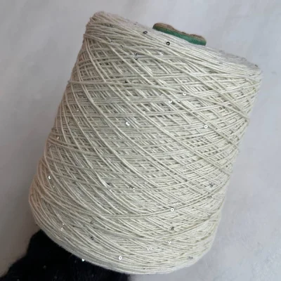 Бобина Cashmere Shine by Loro Piana (97% кашемир, 3% пайетки), 320 м. (22882, Фисташковое мороженое)