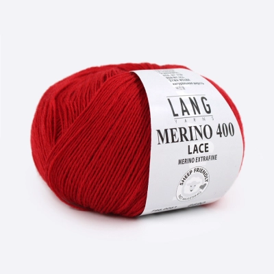 Пряжа Lang Yarns Merino 400 Lace (796.0061, Красный)