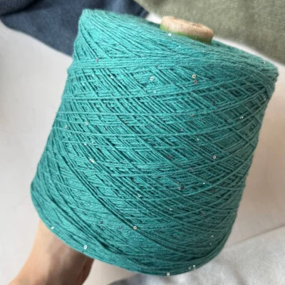 Бобина Cashmere Shine by Loro Piana (97% кашемир, 3% пайетки), 320 м. (5749, Яйцо дрозда)