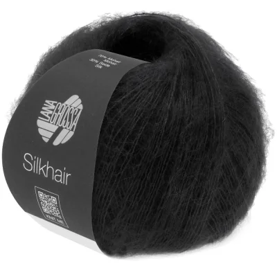 Пряжа Lana Grossa Silkhair (05136, 14 Черная икра)