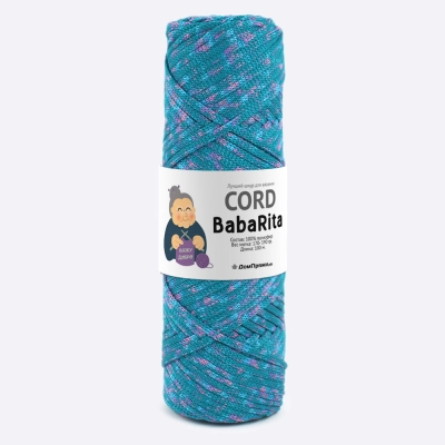Пряжа полиэфирный шнур BabaRita Tweed  (Баба Рита твид) (Аквамарин)