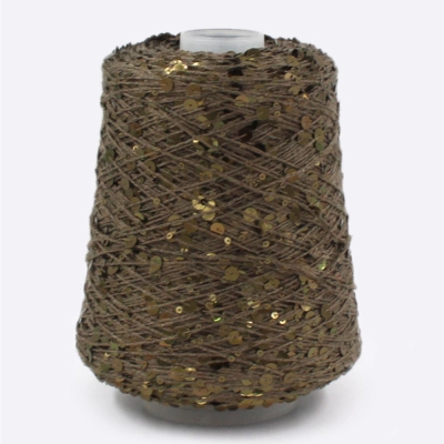 Бобина Пайетки, CARILLON 2000 (50% хлопок, 50% пайетки) 200 м. (5512, Лесная нимфа)