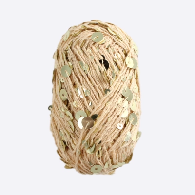 Королевские крафтовые пайетки (Бежевый с золотым, 27209)