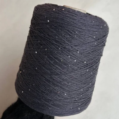 Бобина Cashmere Shine by Loro Piana (97% кашемир, 3% пайетки), 320 м. (81843, Темная лаванда)