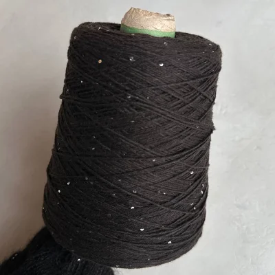 Бобина Cashmere Shine by Loro Piana (97% кашемир, 3% пайетки), 320 м. (64348, Шоколадный дропс)