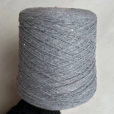 Бобина Cashmere Shine by Loro Piana (97% кашемир, 3% пайетки), 320 м. (64336, Мидл Грей)