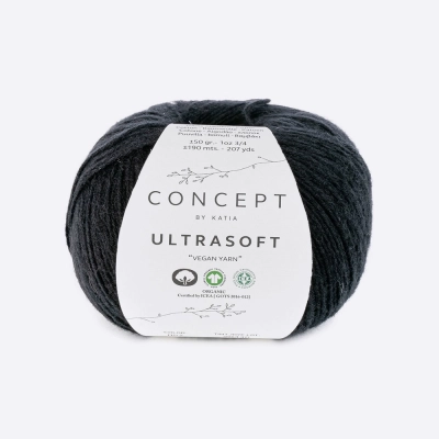 Пряжа Katia Ultrasoft (1176.57, Черная ночь)