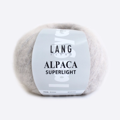 Пряжа Lang Yarns Alpaca Superlight (0103, Пепельный)