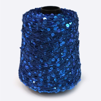 Бобина Пайетки, CARILLON 2000 (50% хлопок, 50% пайетки) 200 м. (67020, Кобальт)