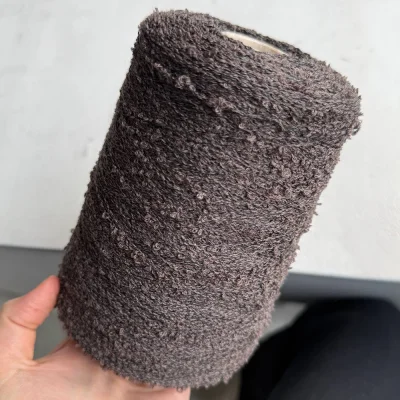 Бобина букле Wool Flam (93% меринос, 7% Па), 300 м. (6882, Жгучий брюнет)