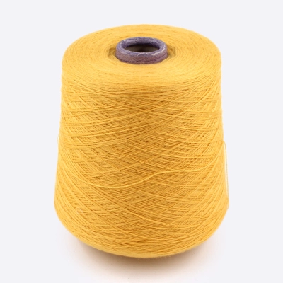 Бобина меринос, CASHWOOL Zegna Baruffa 2/30 (100% меринос), 1500 м. (027595, Желток)