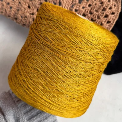 Бобина Lino 6/26 by Loro Piana (100% лен), 433 м. (Gettode, Горчичный)