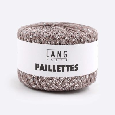 Пряжа Lang Paillettes (39.0023, Кофе с серебром)