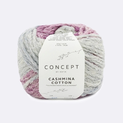 Пряжа Katia Cashmina Cotton (1341.100, Виноградный туман)
