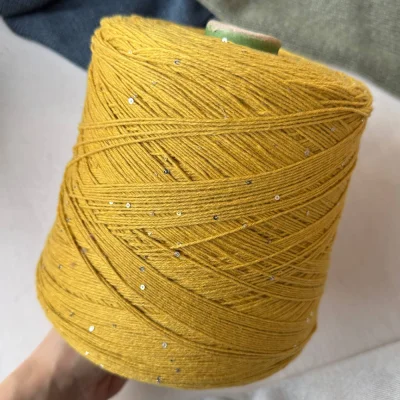 Бобина Cashmere Shine by Loro Piana (97% кашемир, 3% пайетки), 320 м. (1144, Календула)