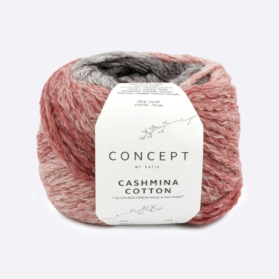 Пряжа Katia Cashmina Cotton (1341.103, Ягодная карамель)