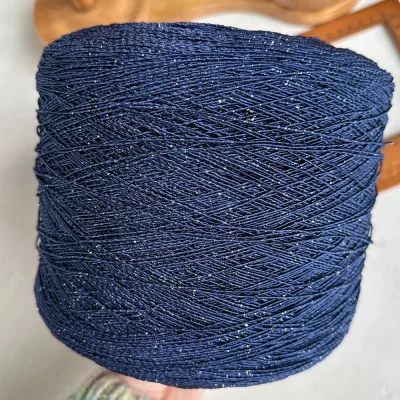 Бобина Pasha Papasha (42% хлопок, 20% лен, 24% Пл, 14% Па), 240 м. (1163, Синий Кадыш)