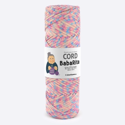 Пряжа полиэфирный шнур BabaRita Tweed  (Баба Рита твид) (Пудровый ирис)