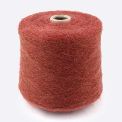 Бобина мохер LOVE ❤ MOHAIR 1/10 (70% кидмохер, 30% нейлон), 1000 м. (P 581 d 22, Терракот)