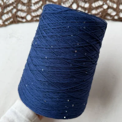 Бобина Cotton Paillettes Mix (95% хлопок, 5% сияние). (91 Filartex, Кобальт, 420 м.)