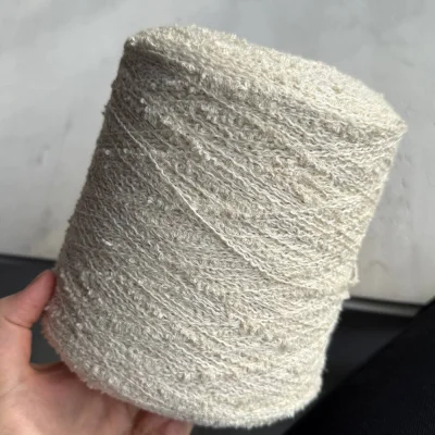 Бобина букле Wool Flam (93% меринос, 7% Па), 300 м. (1018, Сливки)