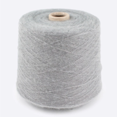 Бобина мохер LOVE ❤ MOHAIR 1/10 (70% кидмохер, 30% нейлон), 1000 м. (9130, Сталь)