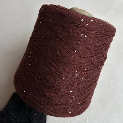 Бобина Cashmere Shine by Loro Piana (97% кашемир, 3% пайетки), 320 м. (64322, Терракот)