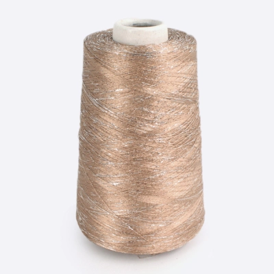 Бобина Shiny Shades (78% вискоза, 12% люрекс, 10% Па), 1600 м. (551, Соленая карамель)