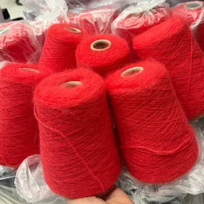 Бобина ангора 90 BELANGOR FRANCE (90% ангора, 10% ПА), 650 м. (Алый, Rouge)