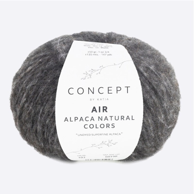 Пряжа Katia Air Alpaca Natural Colors (1340.103, Маренго)
