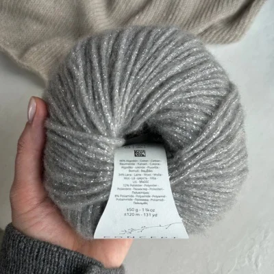 Пряжа Katia Cotton-Merino Glam (1300.307, Стальной)