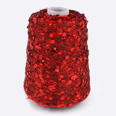 Бобина Пайетки, CARILLON 2000 (50% хлопок, 50% пайетки) 200 м. (670339, Красный кардинал)