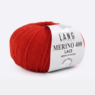 Пряжа Lang Yarns Merino 400 Lace (796.0075, Алый красный)