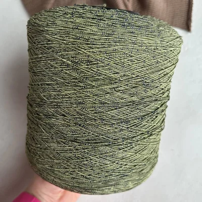 Бобина Diolino (50% хлопок, 45% лен, 5% сияние) (6545, Олива, 400 м)