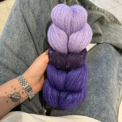 Косичка кидмохер на шелке Craft ❤ Pail (Фиалковый тюльпан Luxury)