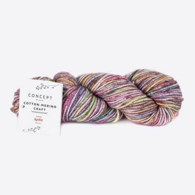 Пряжа Katia Cotton-Merino Craft (929.206, Лиловый крафт)