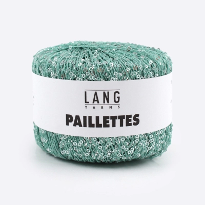 Пряжа Lang Paillettes (39.0072, Мята на серебре)