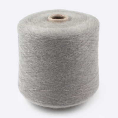 Бобина мохер LOVE ❤ MOHAIR 1/10 (70% кидмохер, 30% нейлон), 1000 м. (8130, Дымчатый серый)